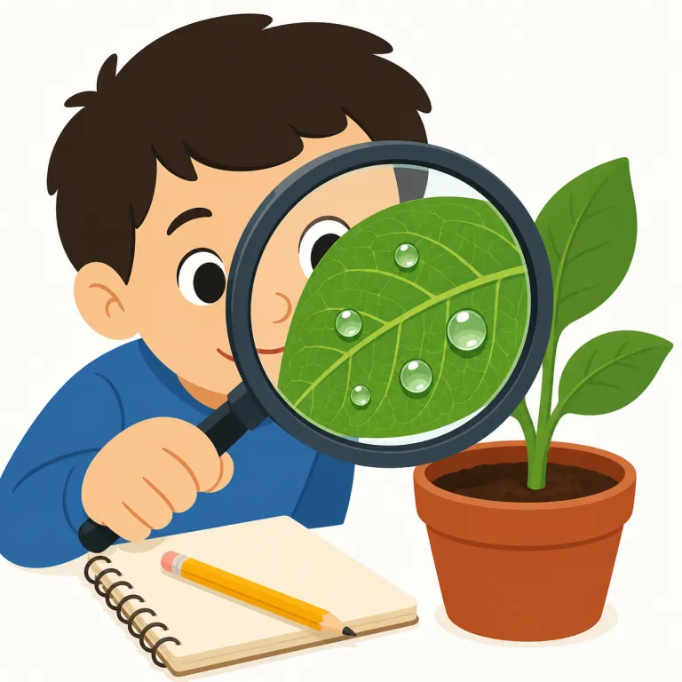observation（観察・名詞）の覚え方イラスト — observation の「観察」は、observe「注意して見る」の名詞形として覚えると安定します