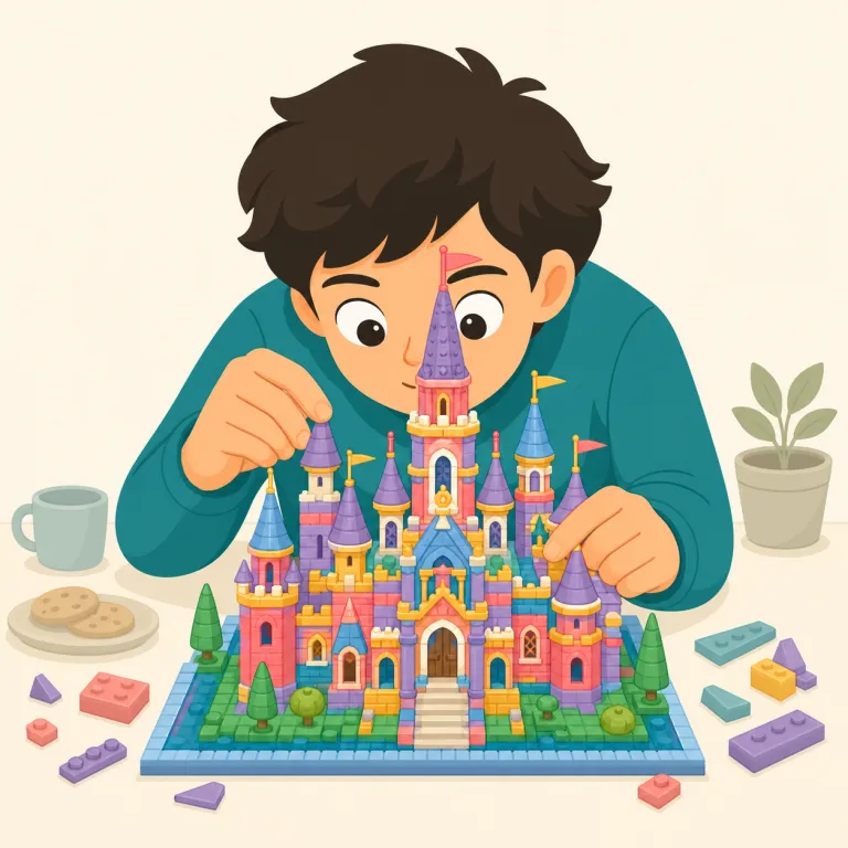 obsessed（夢中になった・形容詞）の覚え方イラスト — 語源の「包囲する」から、ある考えに心を囲まれて逃げられない場面を思い浮かべると定着しやすい語です