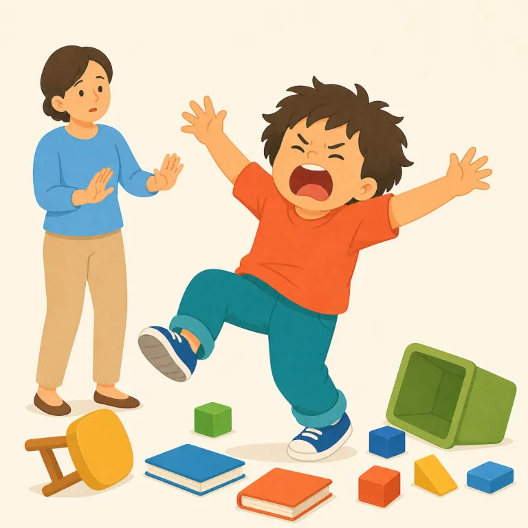 obstreperous（手に負えない・adjective）の覚え方イラスト