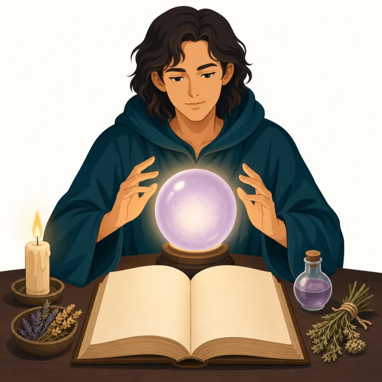 occultist（オカルト信奉者・名詞）の覚え方イラスト — この意味の occultist は、神秘学を研究する人という基本義から一歩ずれて、オカルトや秘術を信じて従う人を指します
