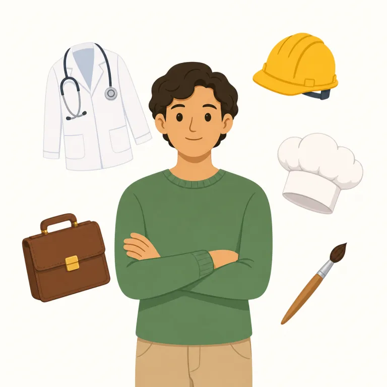 occupation（職業・名詞）の覚え方イラスト — occupation の「職業」は、occupy「時間や注意を占める」から考えると覚えやすい
