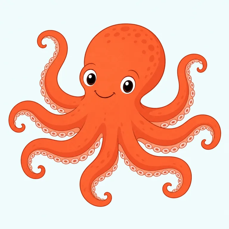 octopus（タコ・名詞）の覚え方イラスト