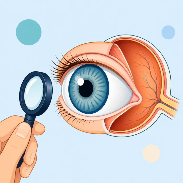 ocular（眼の・形容詞）の覚え方イラスト — ocular は eye の少し専門的・文章的な言い方として覚えるとよい