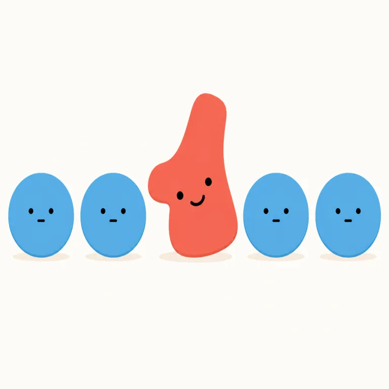 oddness（奇妙さ・名詞）の覚え方イラスト — oddness は odd「普通でない」に -ness が付いて、性質や状態を表す名詞になった形です