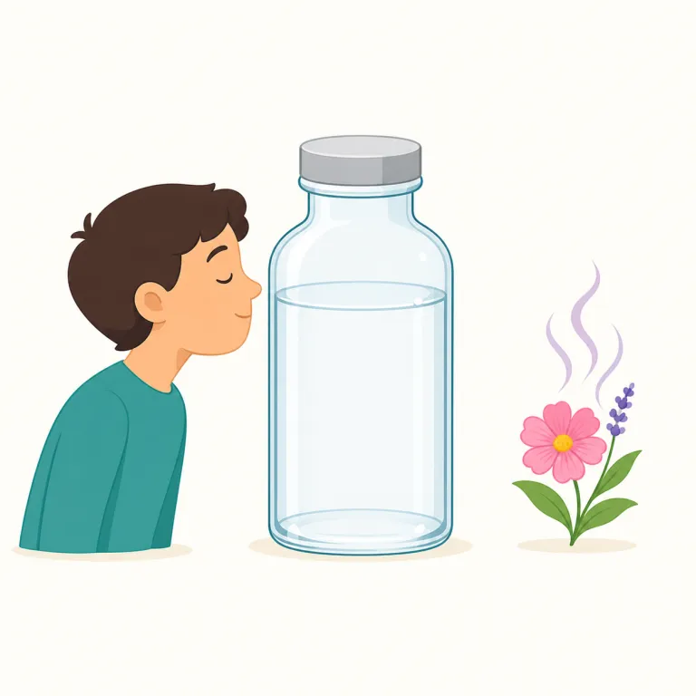 odourless（においのない・形容詞）の覚え方イラスト — `odour` はイギリス英語で「におい」、`-less` は `careless` や `harmless` と同じく「ない」を表す接尾辞です