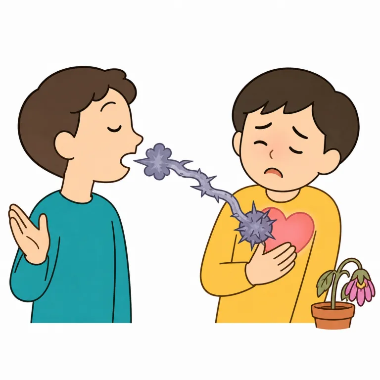 offense（侮辱、不快感・noun）の覚え方イラスト