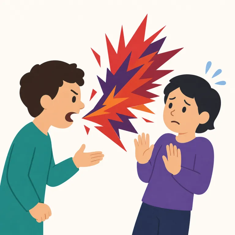 offensively（無礼に、不快なほど・副詞）の覚え方イラスト — こちらは offend「人の感情を害する」と結びつけて、offensively を「人を傷つけるように、侮辱的に」と覚えるのが有効です