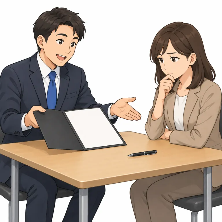 offer（申し出・noun）の覚え方イラスト