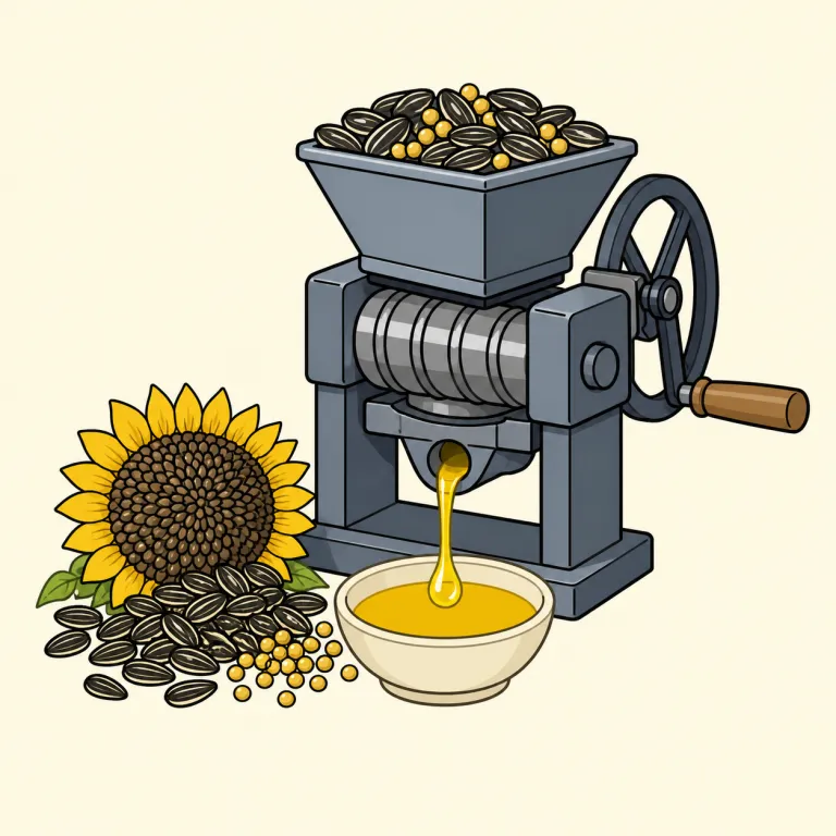 oilseed（油糧種子・noun）の覚え方イラスト