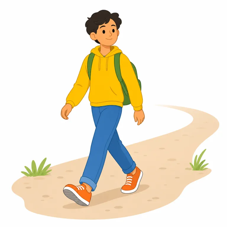 on foot（徒歩で・イディオム）の覚え方イラスト — 移動手段をセットで覚えると定着しやすい表現