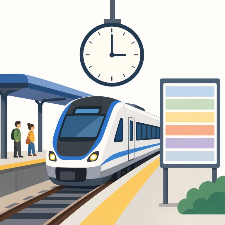 on schedule（予定通り・イディオム）の覚え方イラスト — on は「〜に乗っている」、schedule は「予定表」と捉えると、on schedule は「予定表の流れから外れず、その上を進んでいる」感覚で覚えやすいです