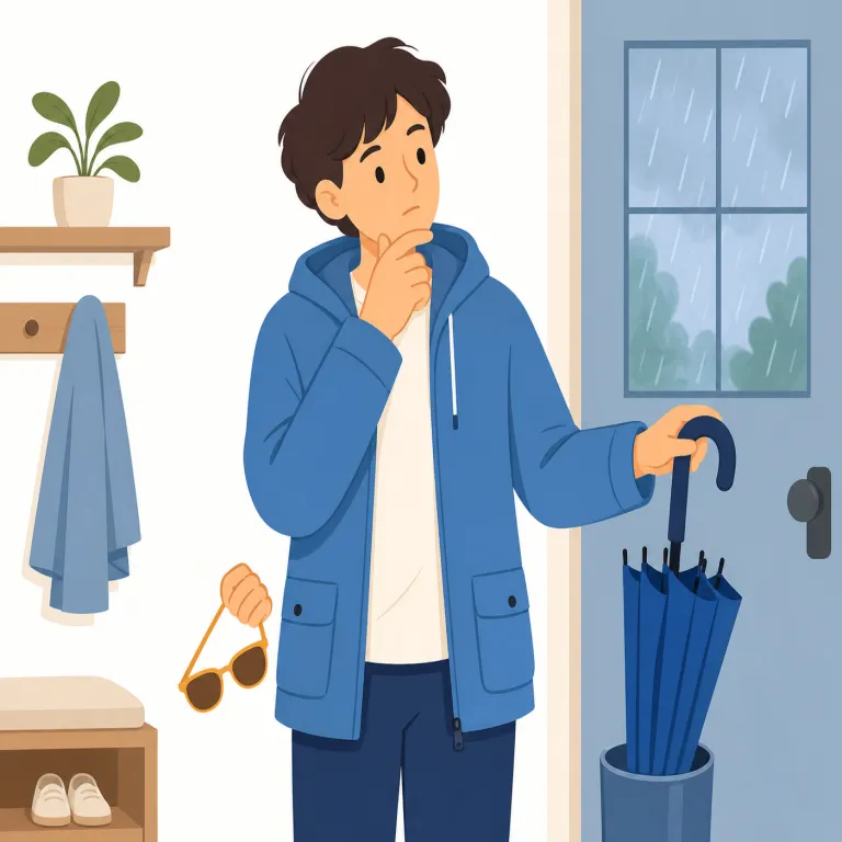on second thought（再考して・イディオム）の覚え方イラスト — second thought は「二つ目の考え」だと捉えると覚えやすい