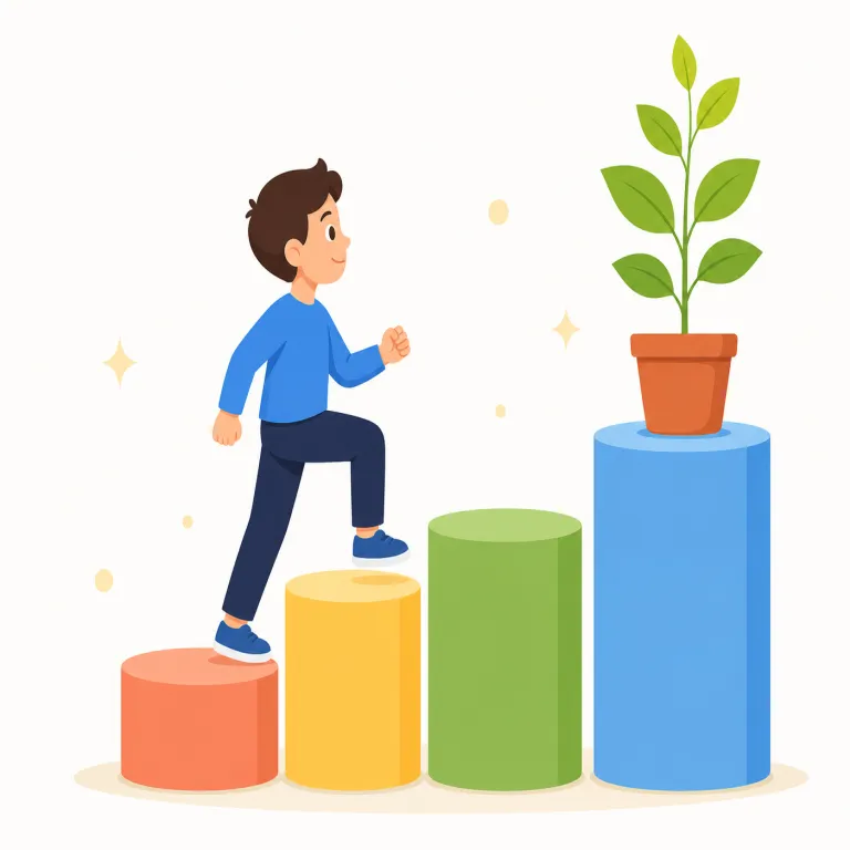 on the rise（上昇中・イディオム）の覚え方イラスト — まず rise＝「上がる」を確実に押さえ、on the rise は「上がっている流れの上にある」とまとめて覚えると定着しやすいです