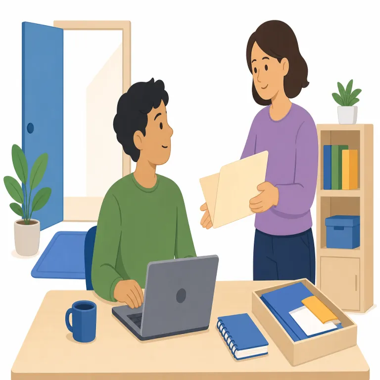 onboarding（受け入れ手続き・名詞）の覚え方イラスト — onboarding は on board「仲間として乗った状態」から来た語で、このエントリでは新人研修そのものではなく、人や利用者を組織・サービスに入れて使い始められる…
