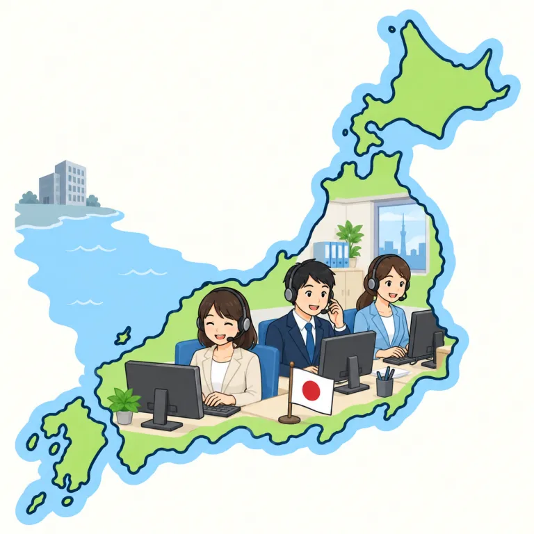 onshore（国内の・adjective）の覚え方イラスト