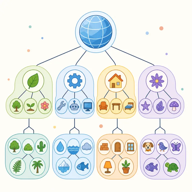 ontology（概念体系・noun）の覚え方イラスト