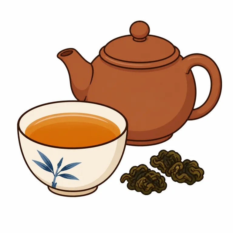 oolong（ウーロン茶・noun）の覚え方イラスト