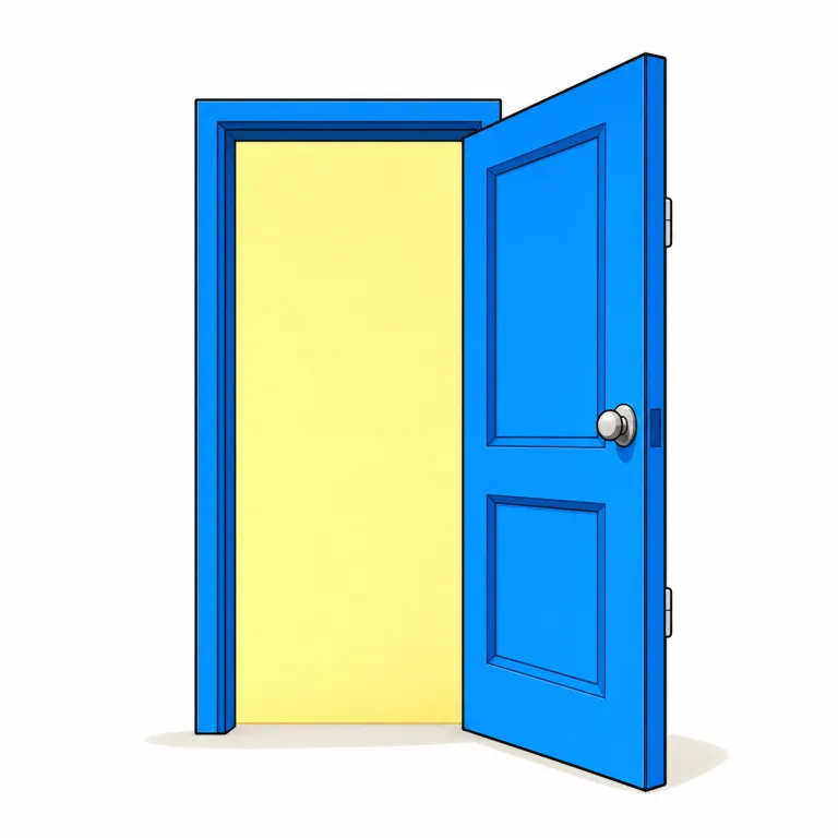open（開いている・adjective）の覚え方イラスト