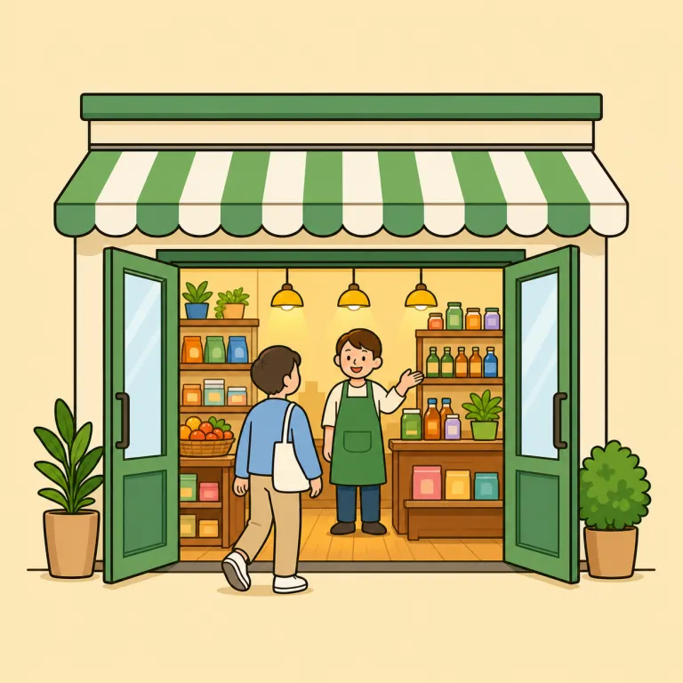 open（営業中の・adjective）の覚え方イラスト
