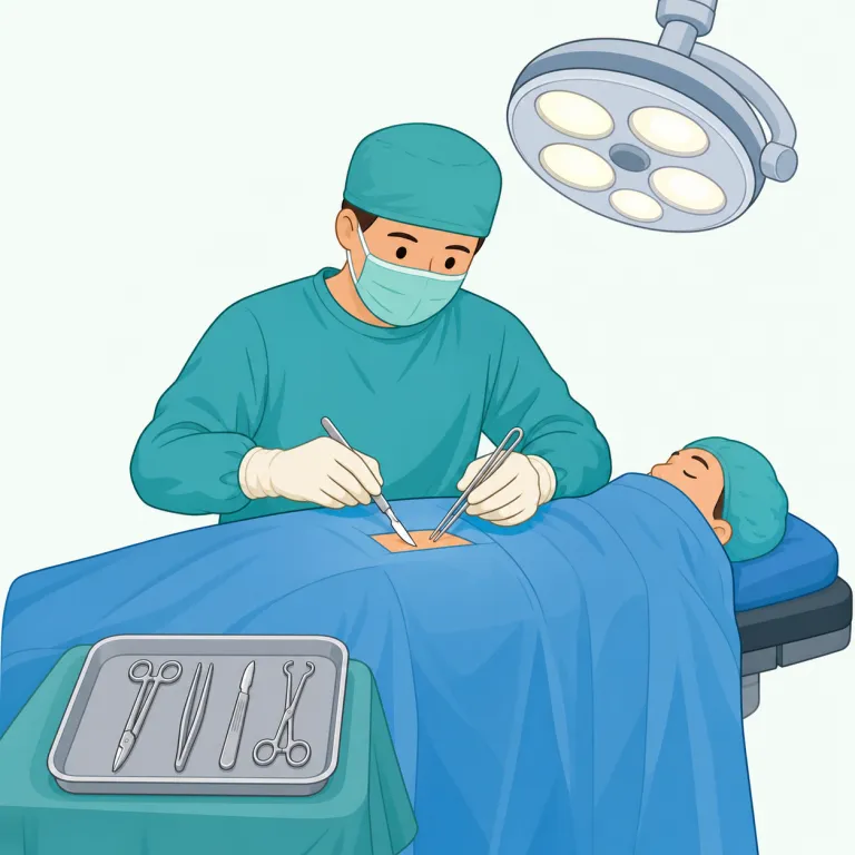 operate（手術する・verb）の覚え方イラスト