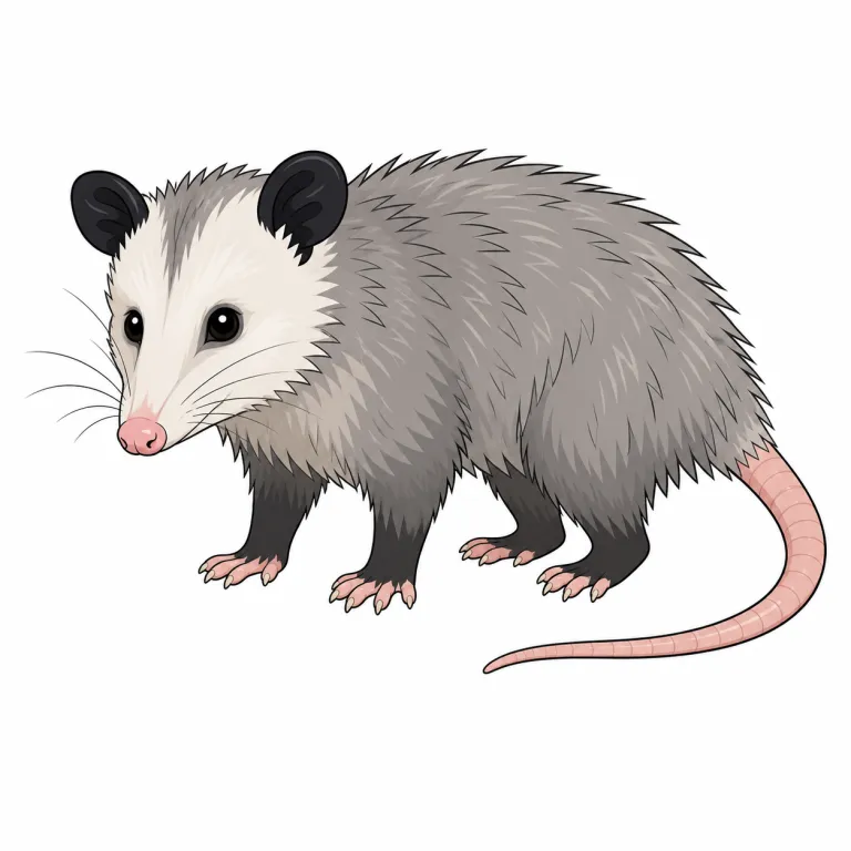 opossum（オポッサム・noun）の覚え方イラスト