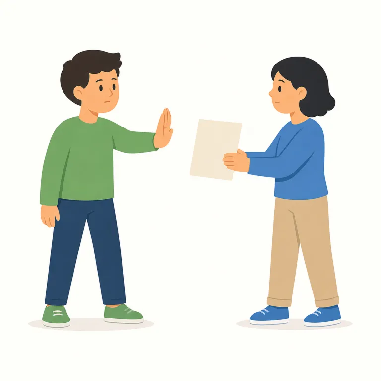 oppose（反対する・動詞）の覚え方イラスト — oppose は意見・計画・政策などに「反対する」ときの動詞です