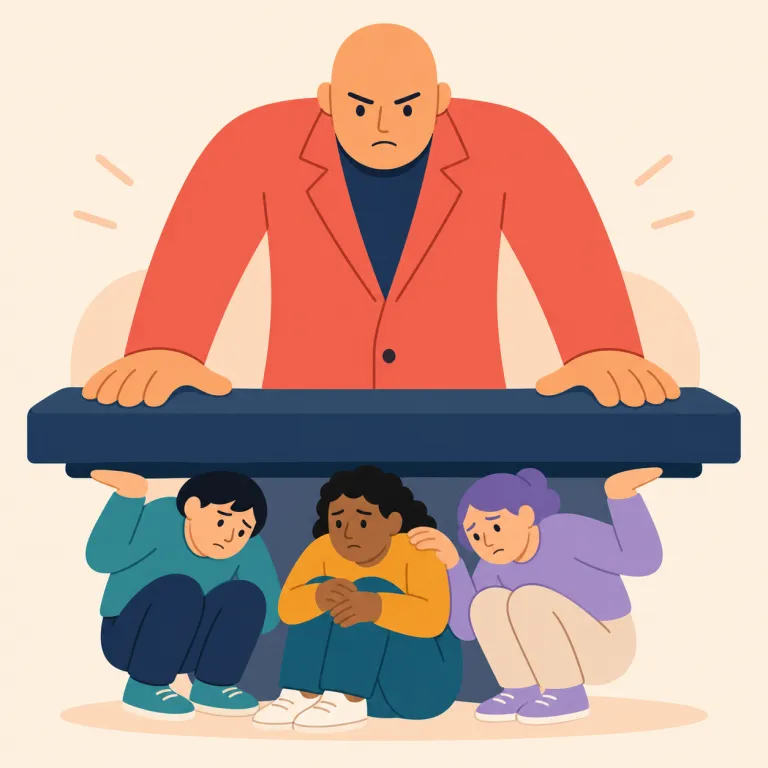 oppressor（抑圧者・名詞）の覚え方イラスト — まず動詞oppress「抑圧する」を軸に覚えると定着しやすいです