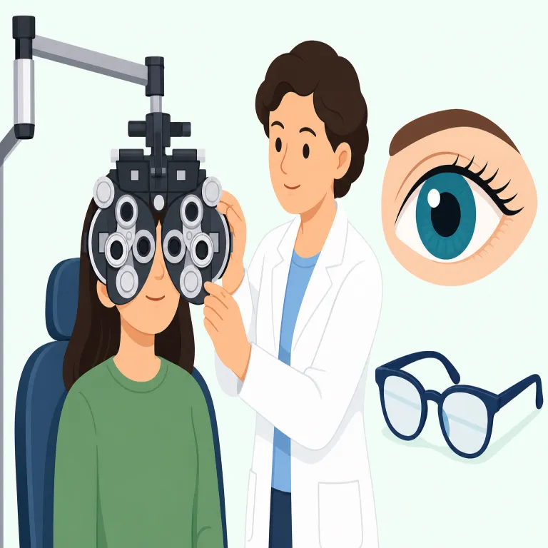 optometry（検眼・名詞）の覚え方イラスト — optometry は、まず opt- を含む optic / optical / optician をまとめて「目・視覚」グループとして覚えると定着しやすい語です