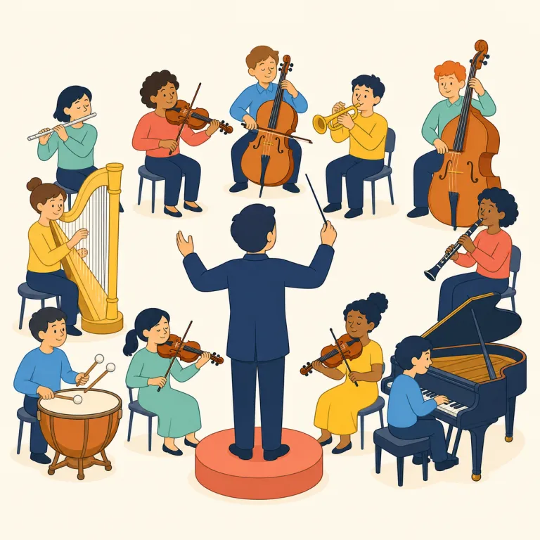 orchestration（全体的な構成・名詞）の覚え方イラスト