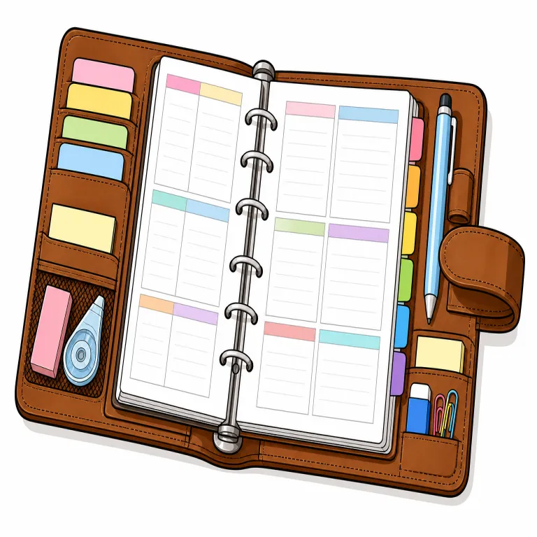 organizer（手帳、整理用品・noun）の覚え方イラスト