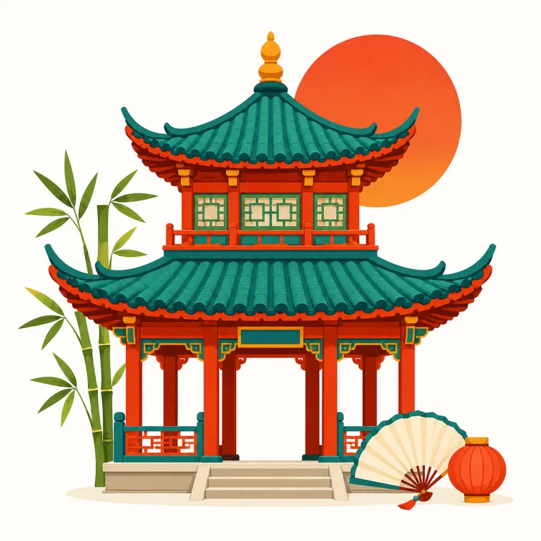 oriental（東洋の・形容詞）の覚え方イラスト — orient は「方向づける」、orientation は「オリエンテーション・基本案内」でおなじみ