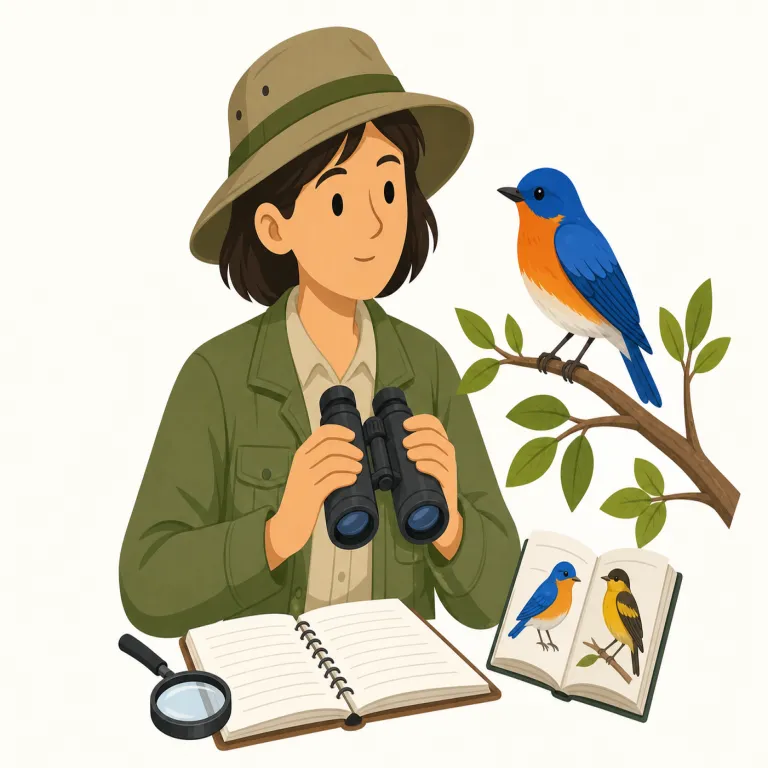 ornithologist（鳥類学者・名詞）の覚え方イラスト — これは ornithologist の「鳥の専門家」という広い理解から一段しぼった、学術的な「鳥類学者」としての意味です