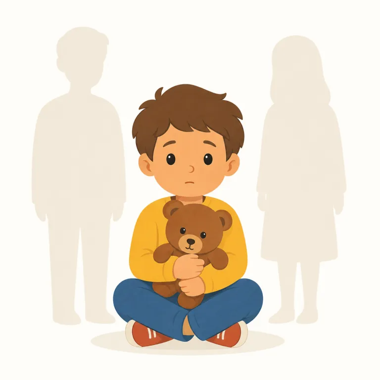 orphan（孤児・名詞）の覚え方イラスト — 核になるイメージは「本来つながっているはずの親がいない存在」です
