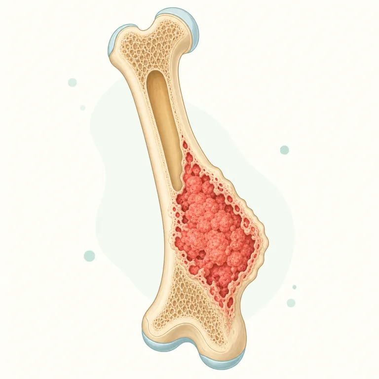 osteosarcoma（骨肉腫・名詞）の覚え方イラスト — 医療英語は単語をばらすより、同じ部品の仲間で束ねると覚えやすいです