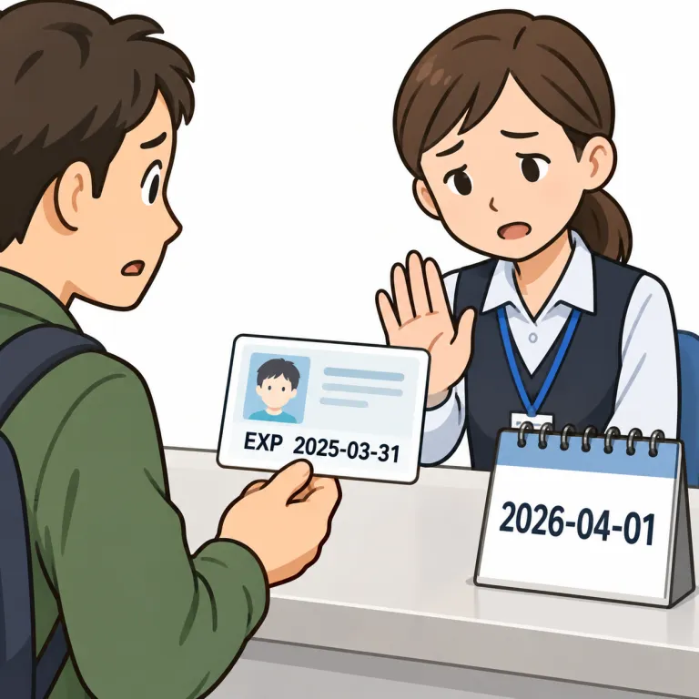 out of date（期限切れ・idiom）の覚え方イラスト