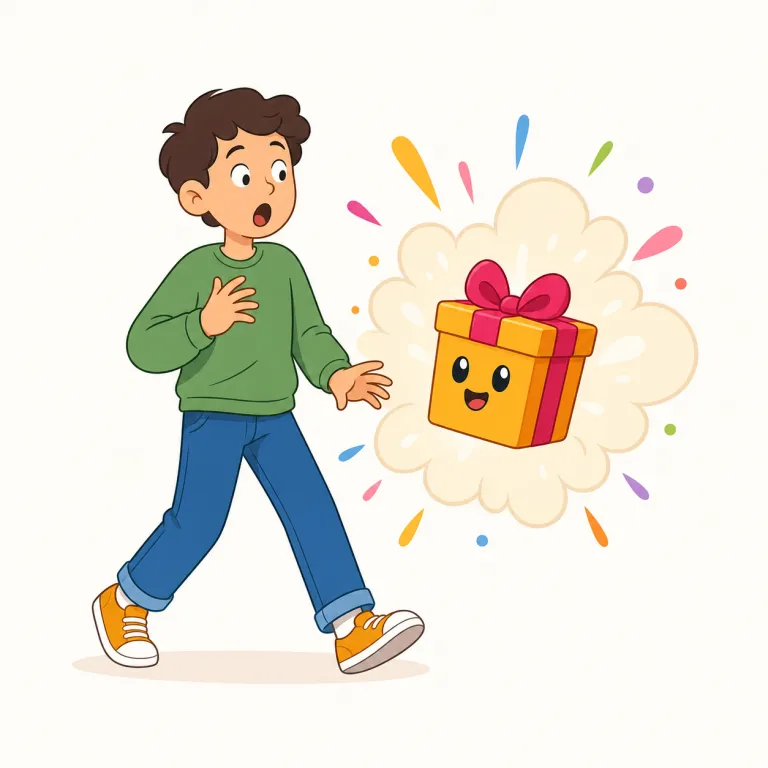 out of nowhere（突然・イディオム）の覚え方イラスト — このエントリの"out of nowhere"は、「どこからともなく」という場所・出所の基本義とは別に、出来事が何の前触れもなく起きる「突然」の意味として覚えます