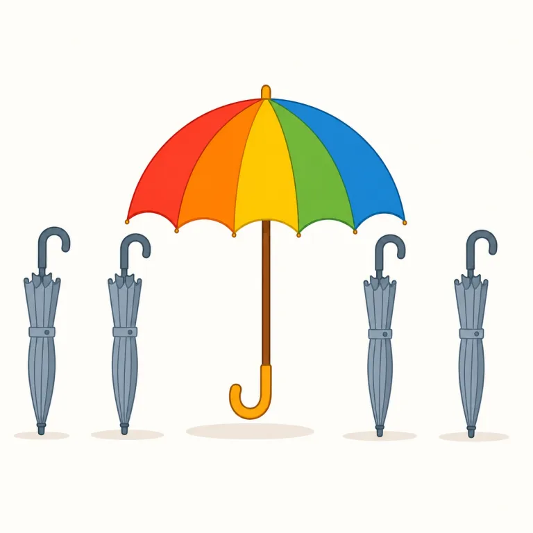 out of the ordinary（普通と違う・イディオム）の覚え方イラスト — ordinary=「普通の」をまず固定し、out of the ordinary は「普通の枠・日常パターンから外に出ている」と場面で覚えると残りやすい