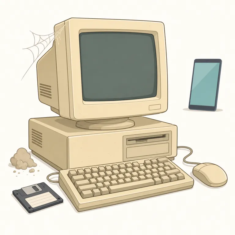 outdated（時代遅れの・形容詞）の覚え方イラスト — update を知っているなら覚えやすい語