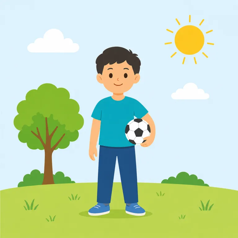 outdoors（屋外で・副詞）の覚え方イラスト — out + doors で「ドアの外に出たところ」と捉えると覚えやすい語です
