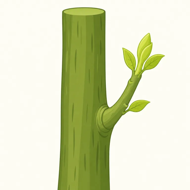 outgrowth（派生物・名詞）の覚え方イラスト — growth「成長」が分かれば、outgrowth は「外へ伸び出たもの」から、元のものから発展して現れた派生物、とつなげやすいです