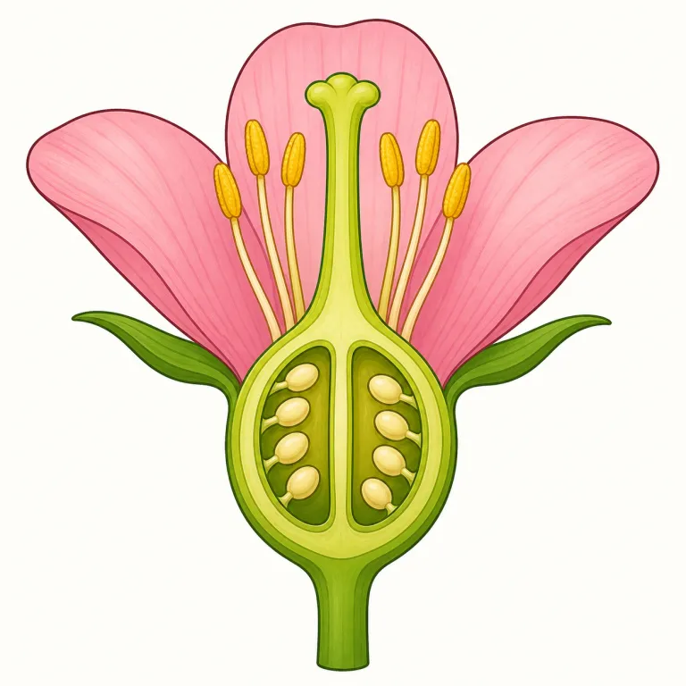 ovary（子房・noun）の覚え方イラスト