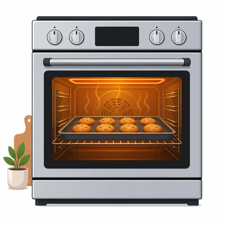 oven（オーブン・名詞）の覚え方イラスト