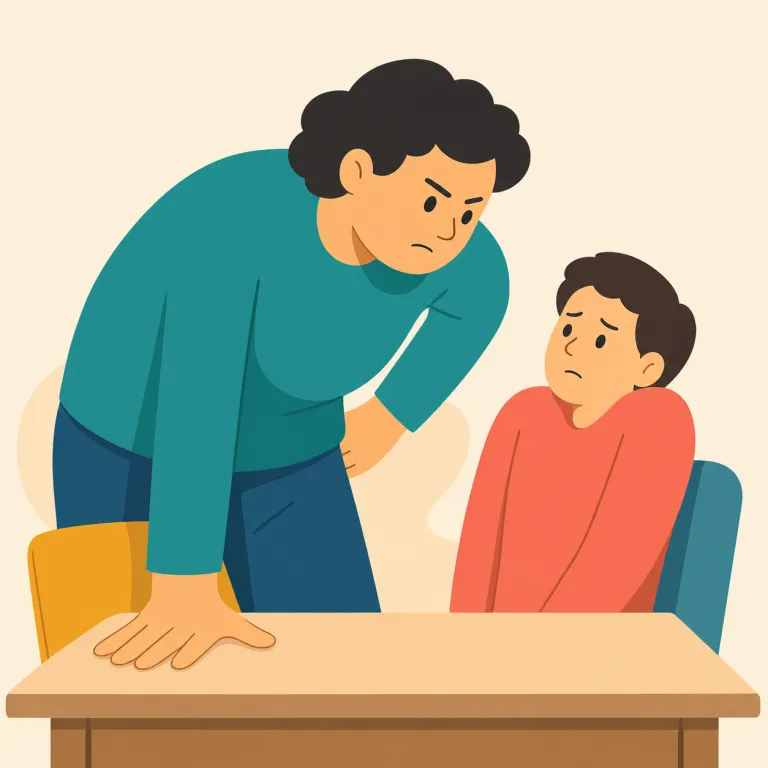 overbearing（傲慢な・形容詞）の覚え方イラスト