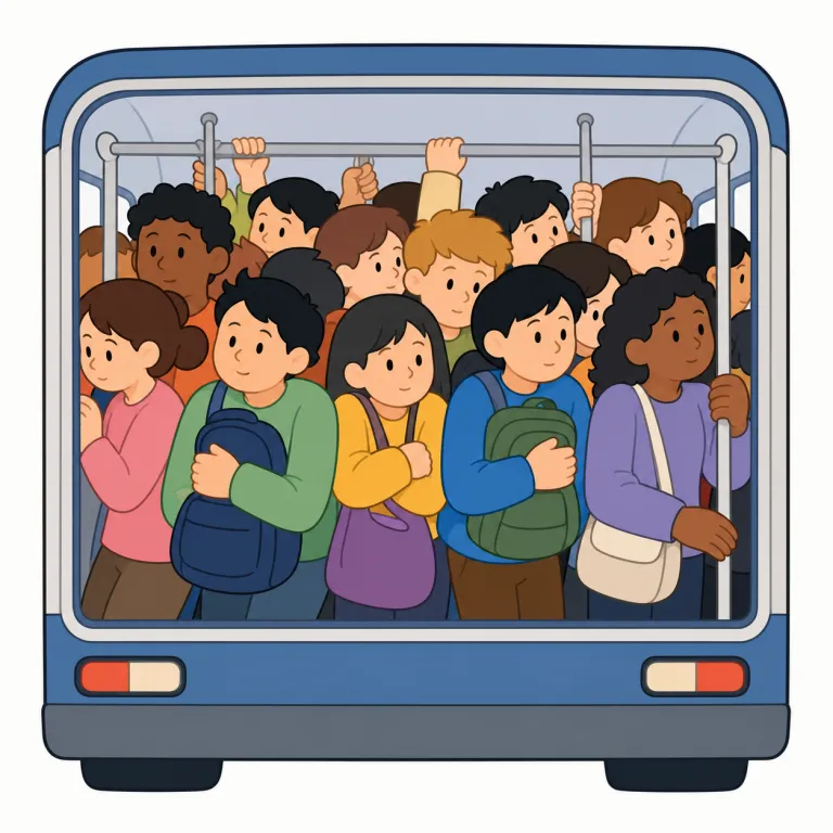 overcrowdedの覚え方イラスト