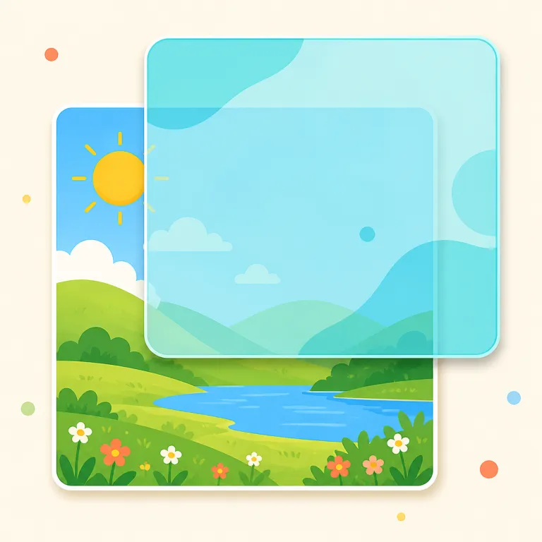 overlay（覆う、重ねる・動詞）の覚え方イラスト — over は「上に」、lay は「置く」