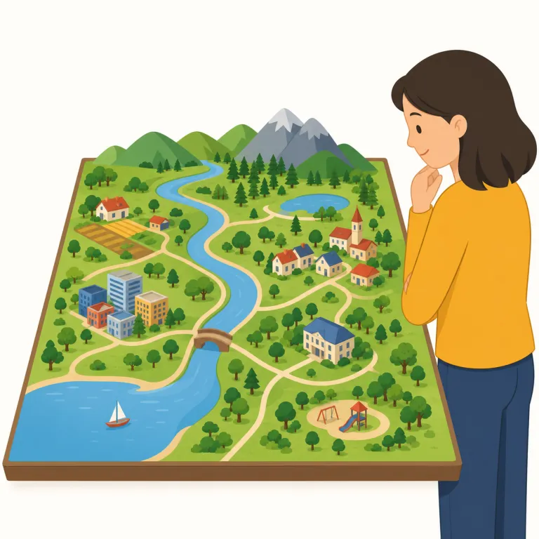 overview（概要・名詞）の覚え方イラスト — overview は view「見る」が核
