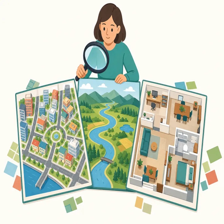 overviews（概要・名詞）の覚え方イラスト — ここでの overviews は、複数の章・項目・計画などについて、それぞれの要点を短くまとめた「概要」を指します
