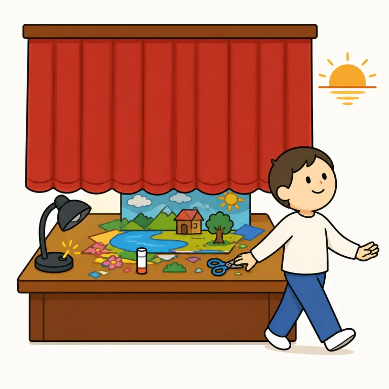 pack up（切り上げる・phrasal_verb）の覚え方イラスト