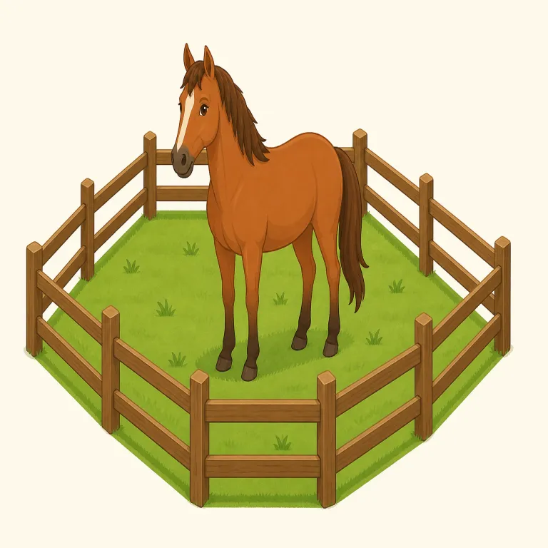 paddock（囲い牧場・名詞）の覚え方イラスト — paddock は、まず pad と dock に分けるより、park と同じ「区切られた場所」の仲間として覚えると自然です