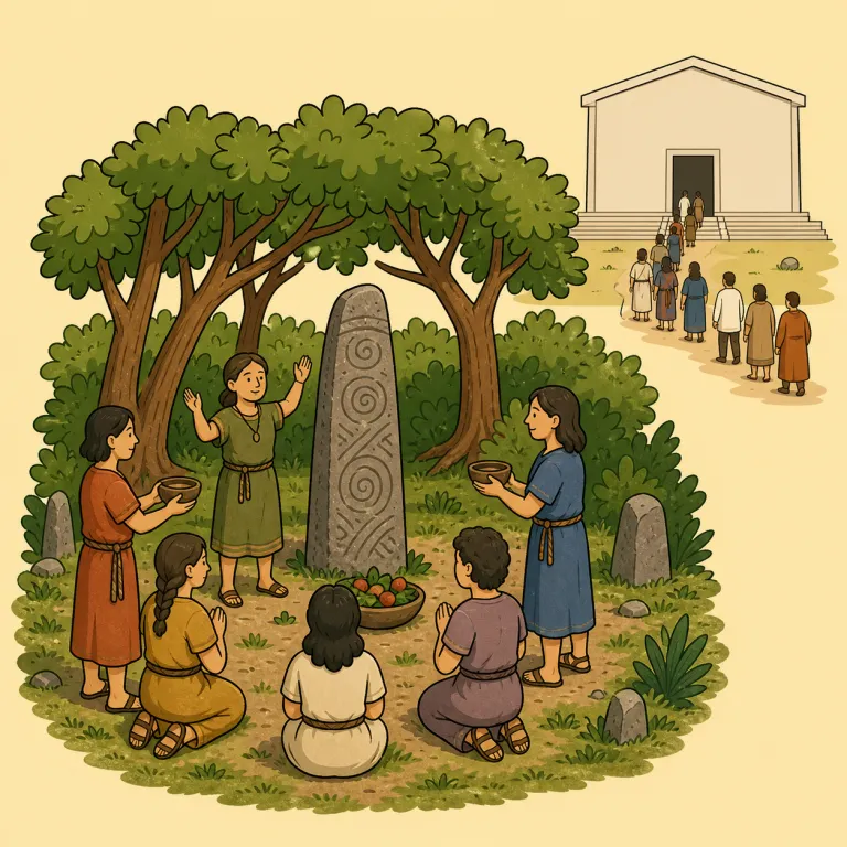 pagan（異教の・adjective）の覚え方イラスト